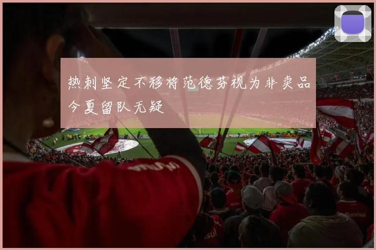 热刺坚定不移将范德芬视为非卖品今夏留队无疑